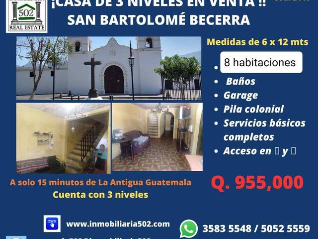 #2140 - Casa para Venta en La Antigua Guatemala - Sacatepéquez