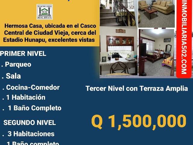 #2193 - Casa para Venta en Ciudad Vieja - Sacatepéquez